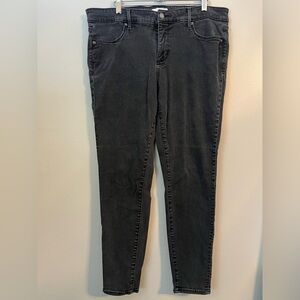 LOFT Plus Slim Pocket Black Denim Legging Size 16